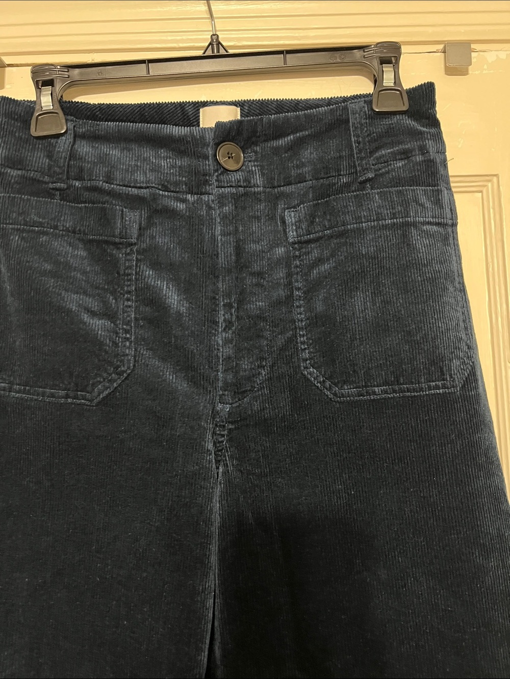 Maeve The Colette Anthropologie Navy Wide-Leg Corduroy full length pants - Picture 2 of 10